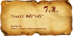 Tisztl Máté névjegykártya
