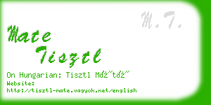 mate tisztl business card